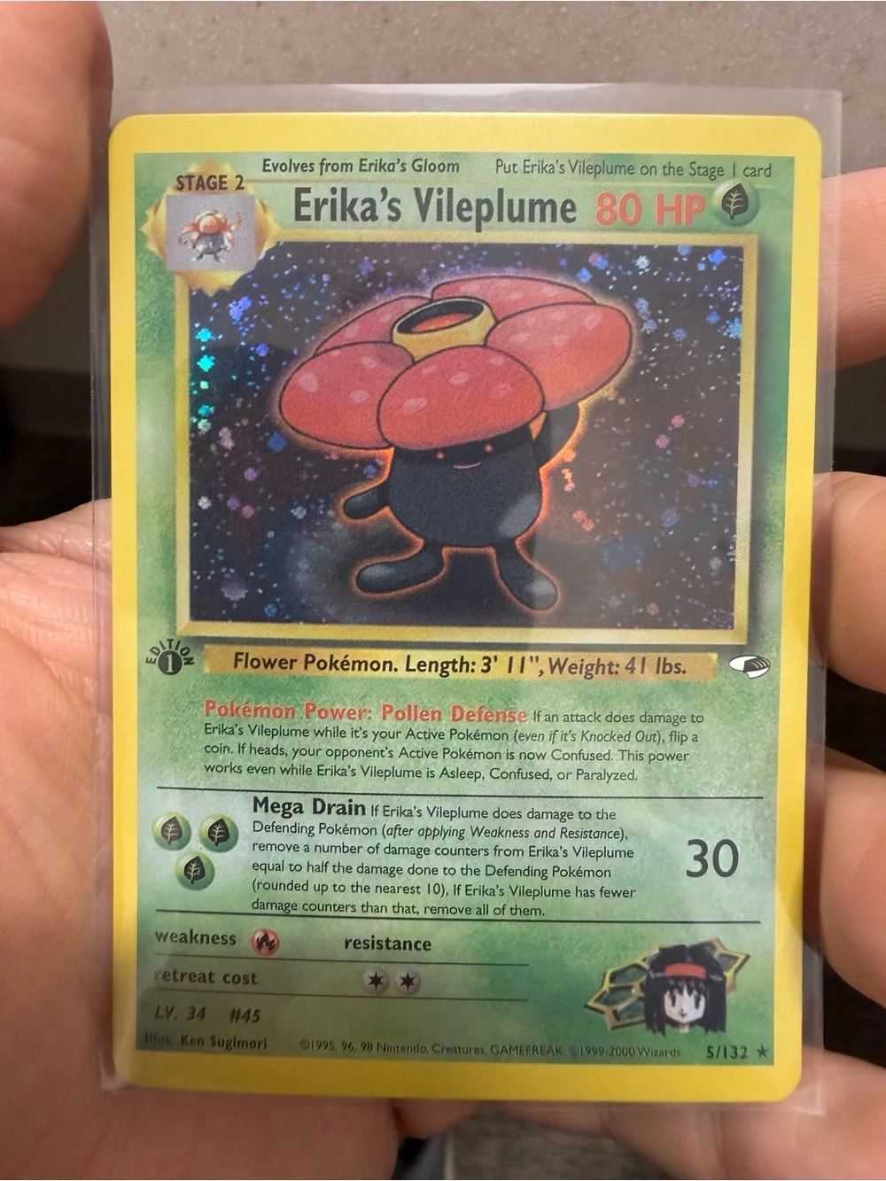 DIY/CustomCard high quality 1st Edition Erika's Vileplume Trading Card